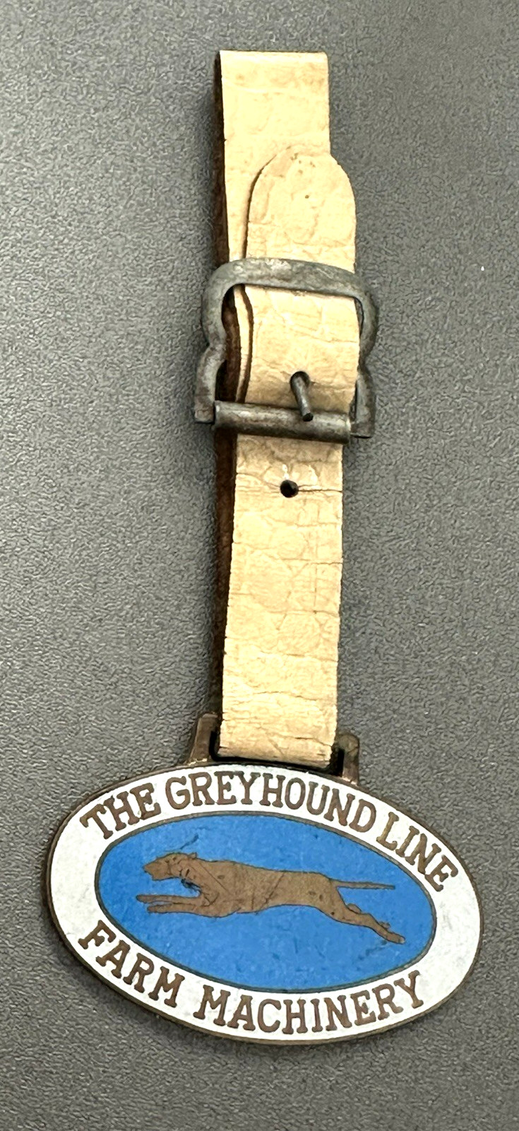 AWESOME CONDITION 1900’s Watch FOB Greyhound Line Farm Machinery TOLEDO OHIO