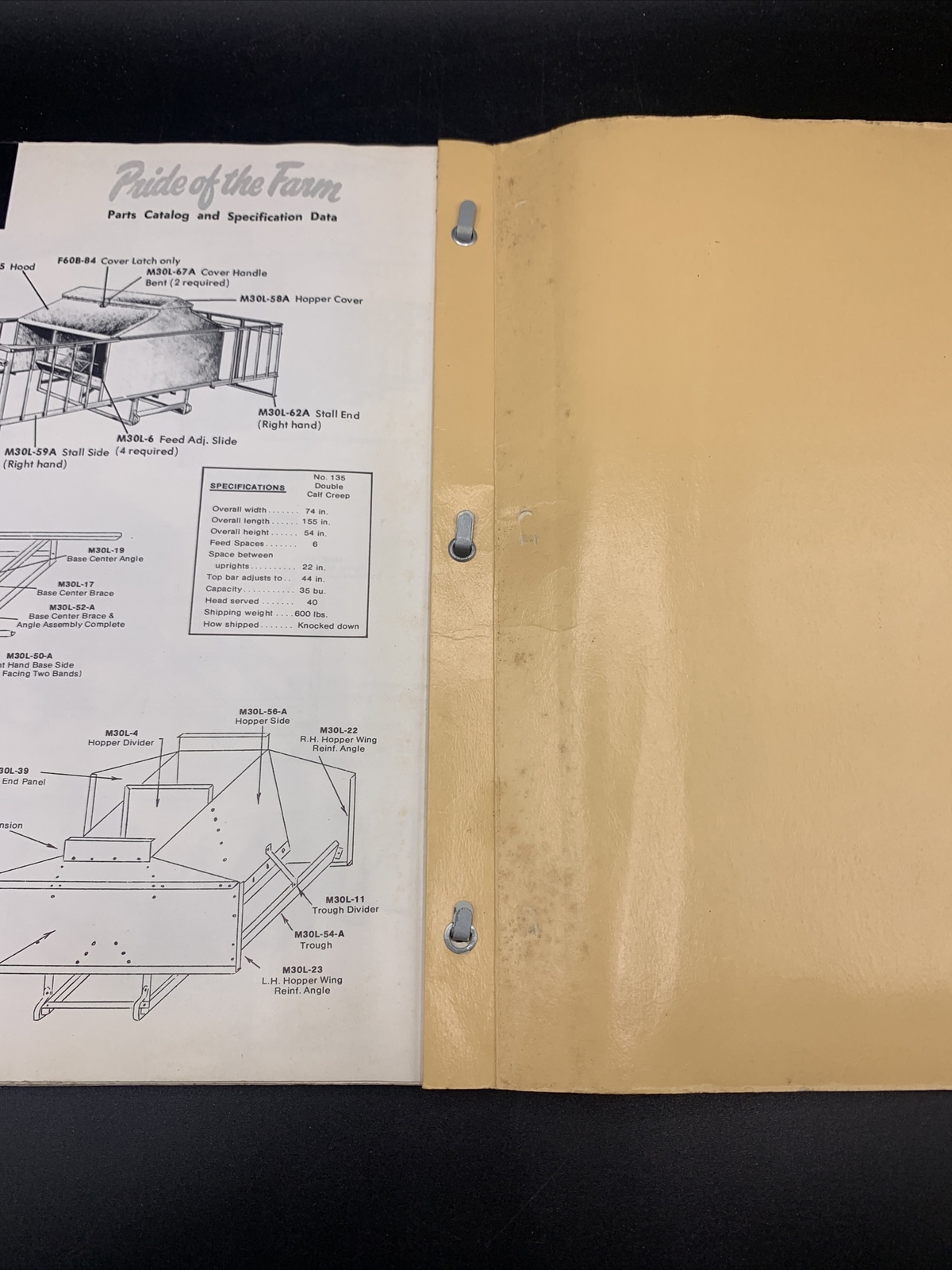 1960’s Hawkeye Steel Prod. Pride Of The Farm Repair Parts Catalog Waterloo Iowa