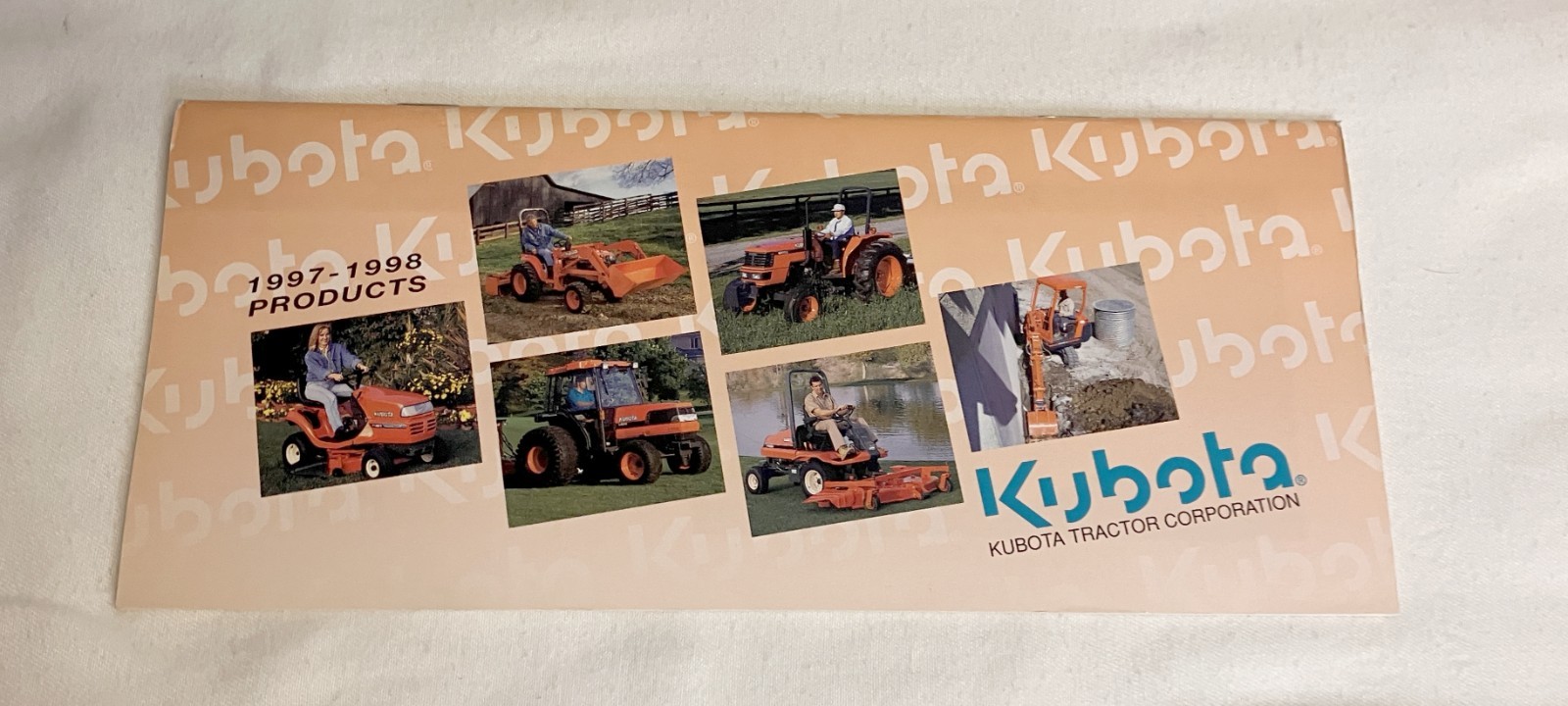 Kubota 1997-1998 Products 44 pages Page Literature Guide 9″ x 4″ *STAINED*
