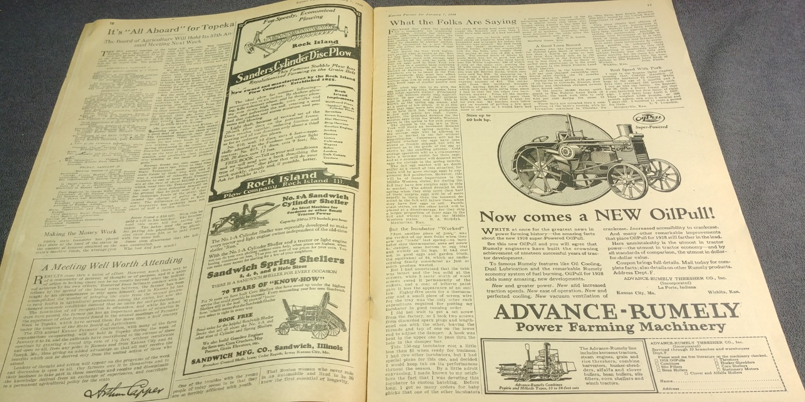 1928 Case 18-32 Tractor Hart Parr AG Farm Ad Kansas Farmer Picture Mag Antique