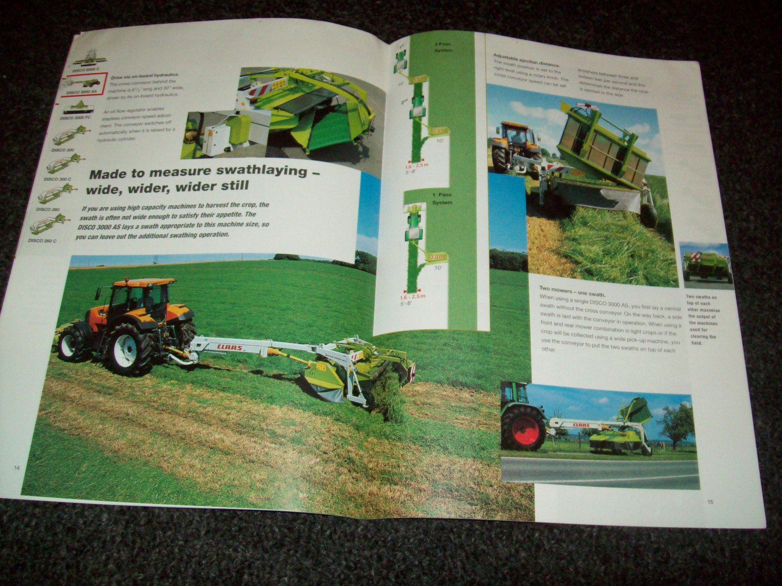 CLAAS 260 300 3000 8500 DISC MOWERS BROCHURE ADVERTISING LITERATURE