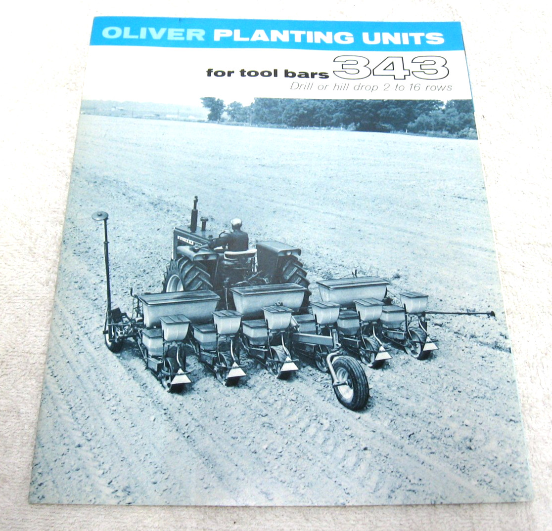 VINTAGE 1971 OLIVER TRACTOR 343 PLANTING UNITS BROCHURE ORIGINAL