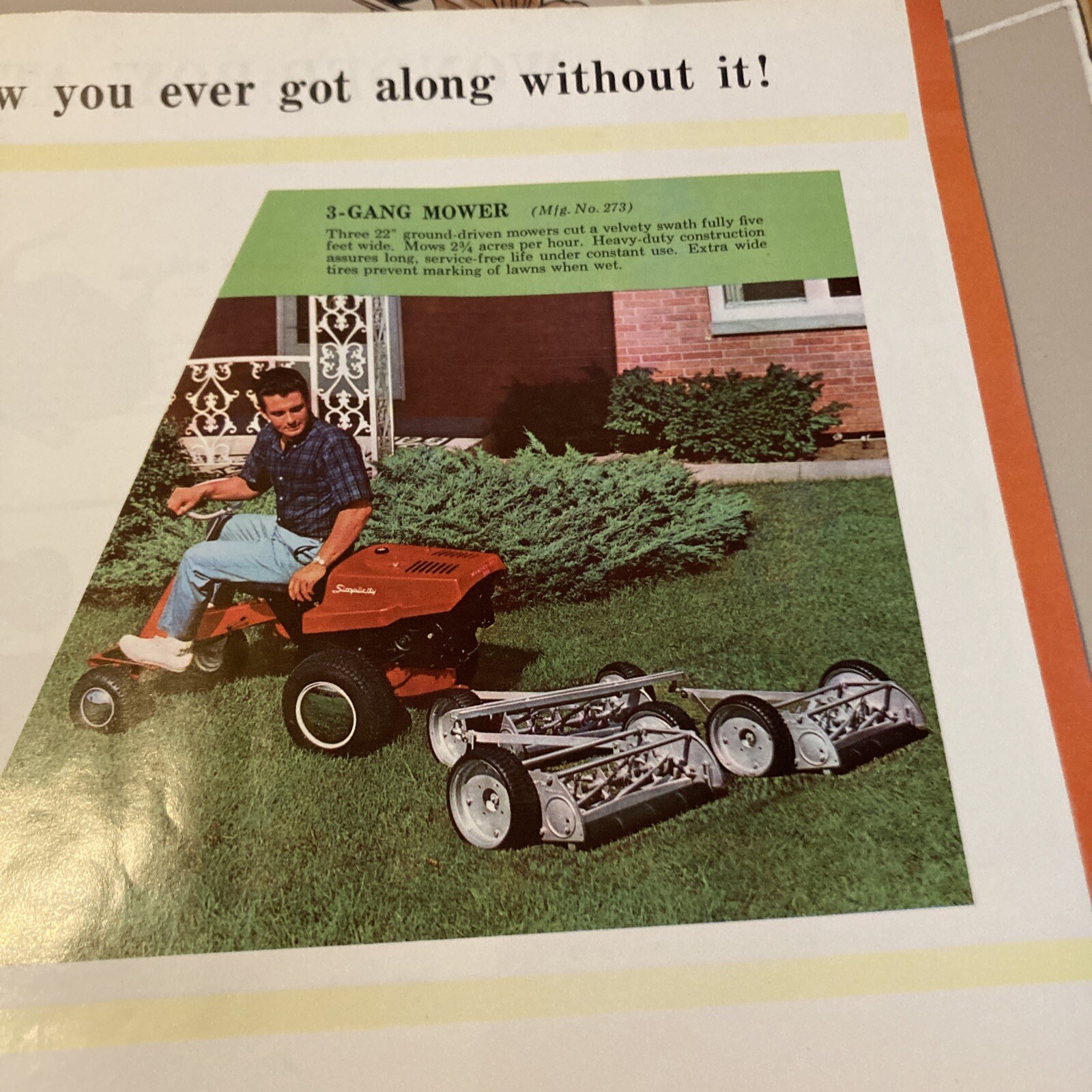 Simplicity Color 1966 Brochure …. Live The Life Of Simplicity Lawn Tractors