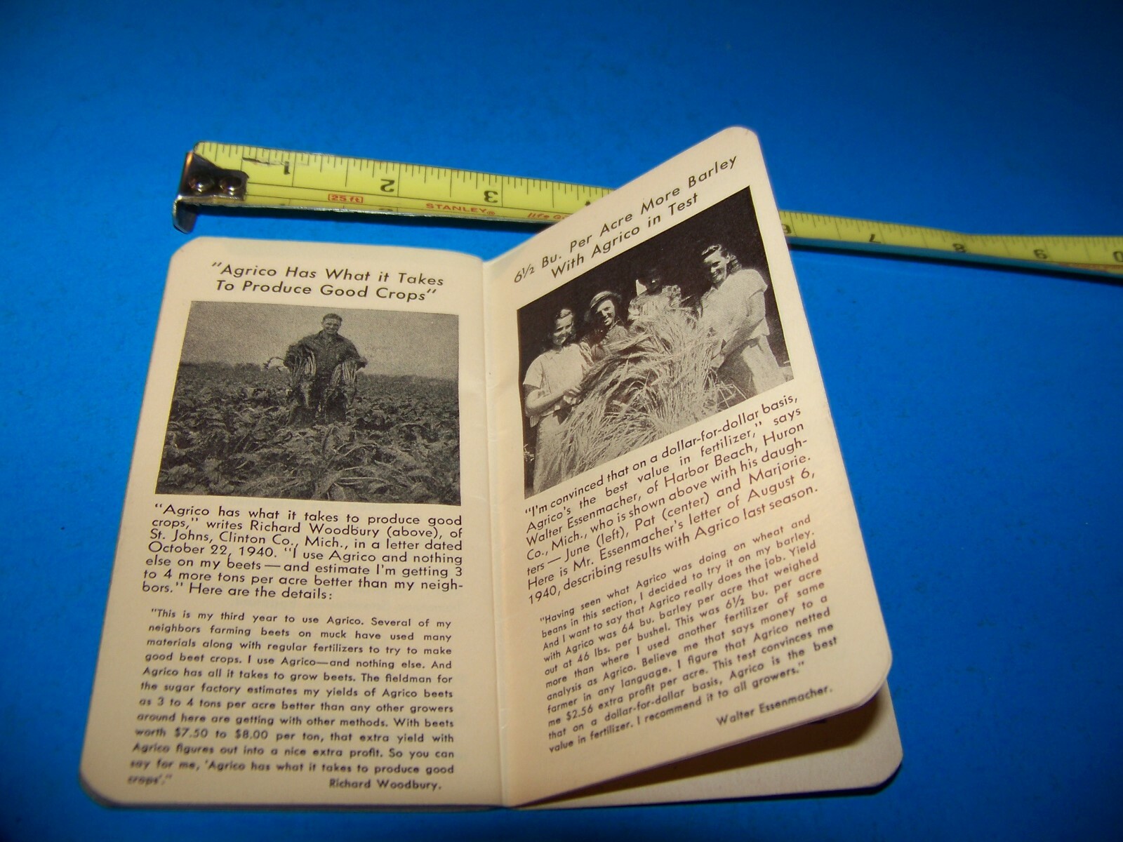 Agrico Fertilizer “Daily Reminder” Memo Booklet Vintage 1941