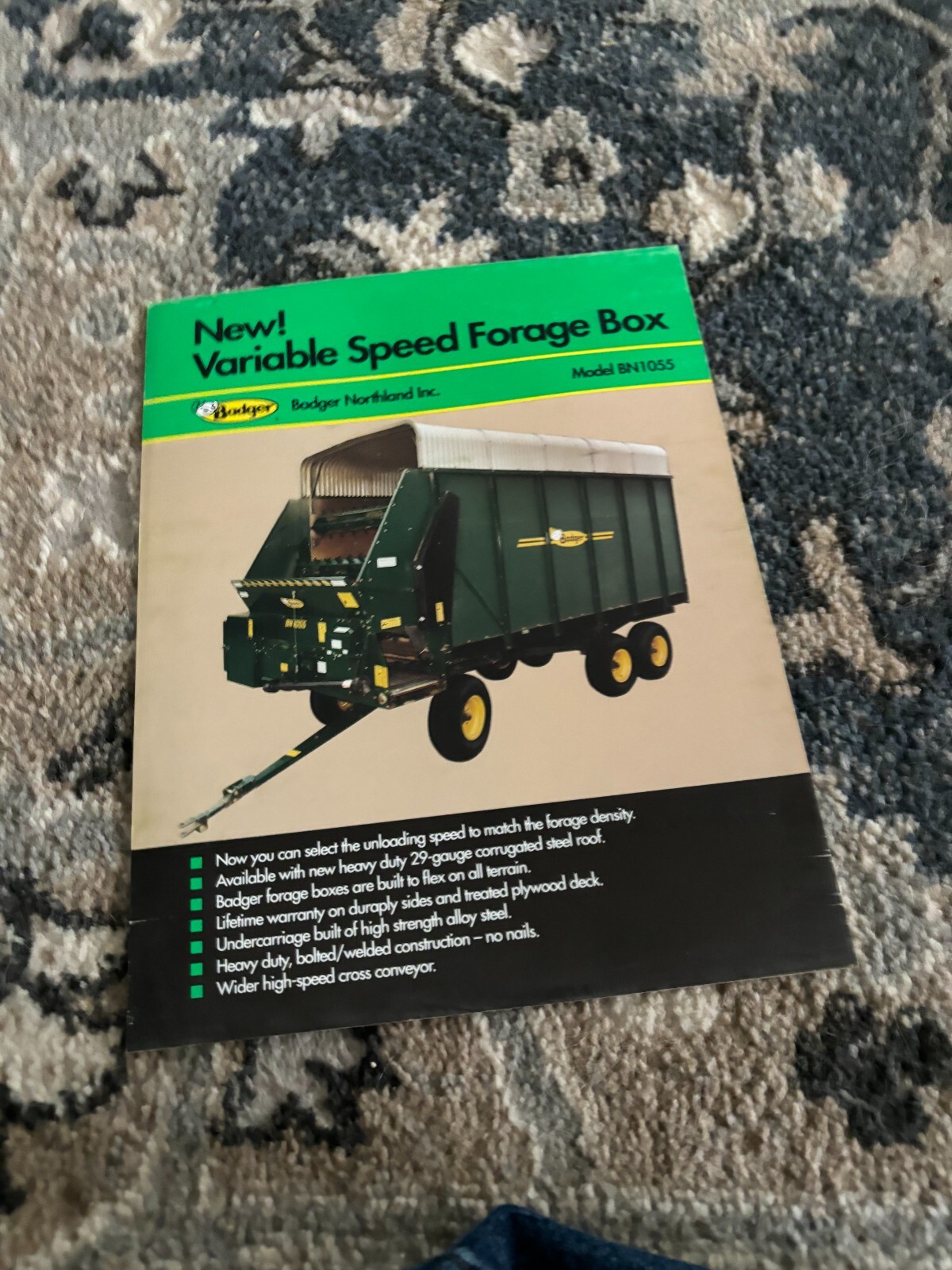 Badger Variable Speed Forage Box Brochure FCCA24