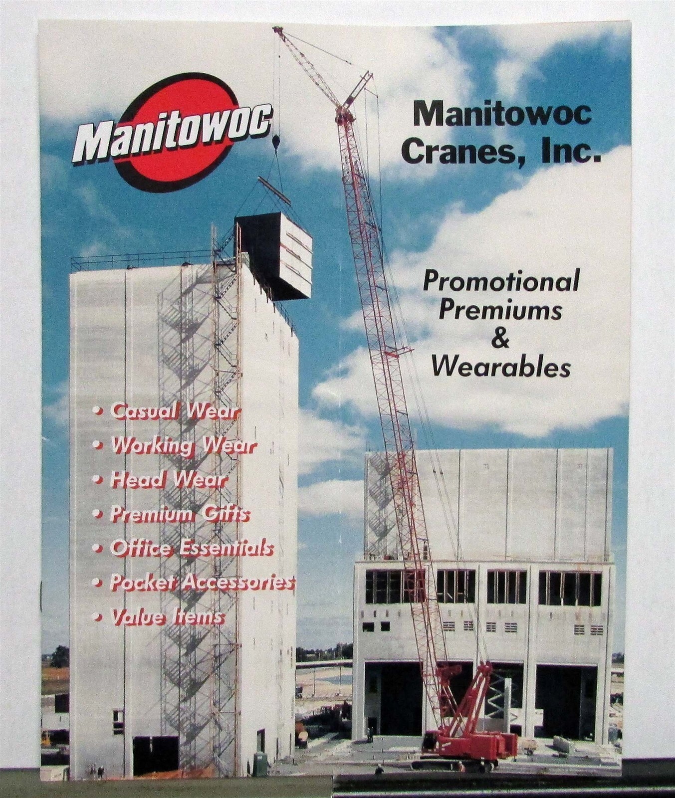 1998 Manitowoc Promotional Premiums & Wearables Construction Sales Brochure