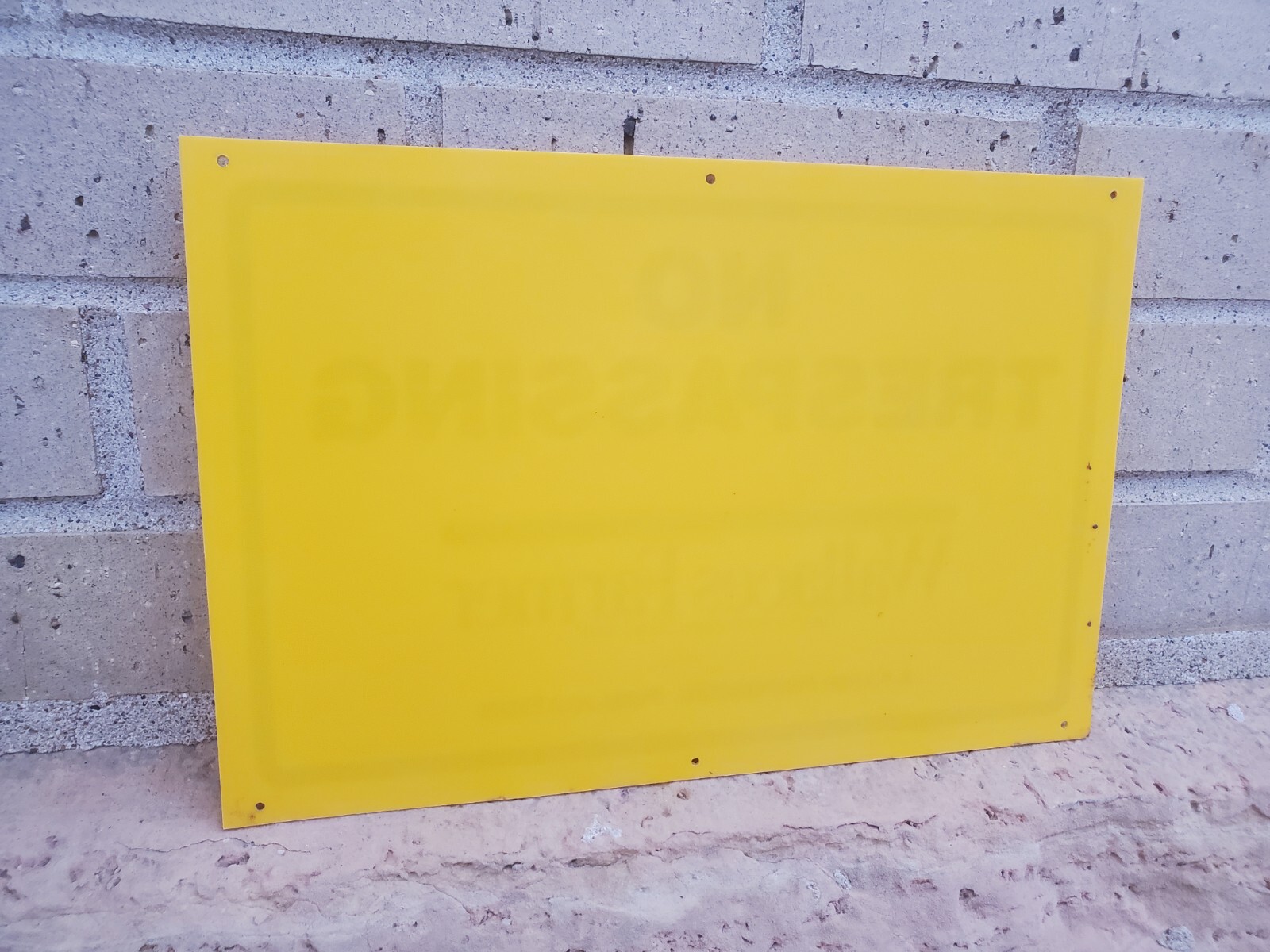 12″ X 8″plastic sign no trespassing wallaces farmer progress Publications