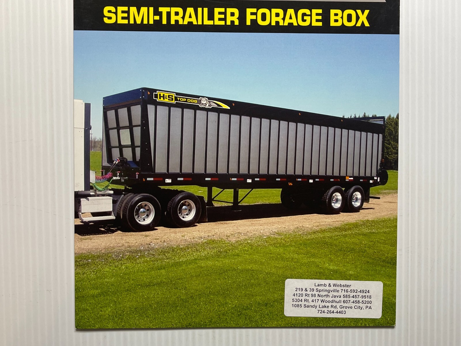 H&S – Semi Trailer Forage Box Sales Brochure *Original Dated 2011*
