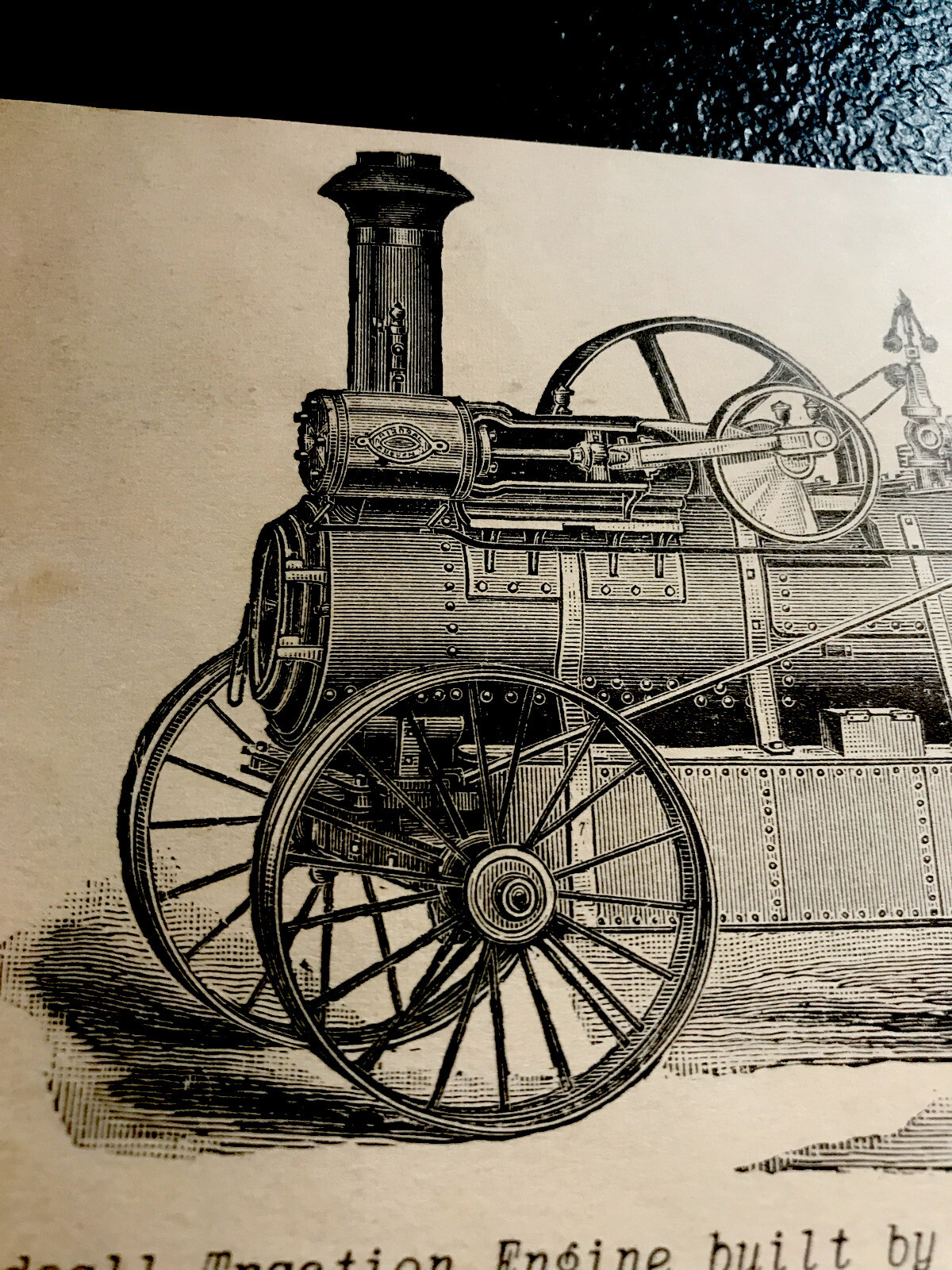 1900 Birdsall Traction Engine Farm Engraving Advertising – Auburn – New York