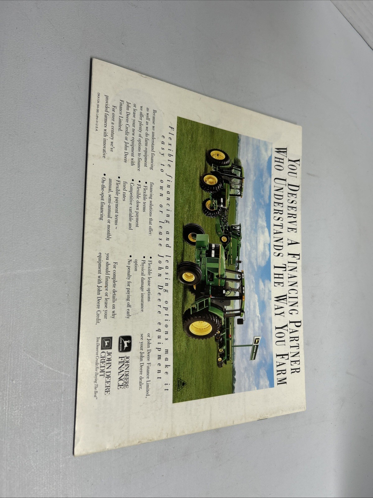 John Deere Primary Tillage Tools For 1995 Brochure