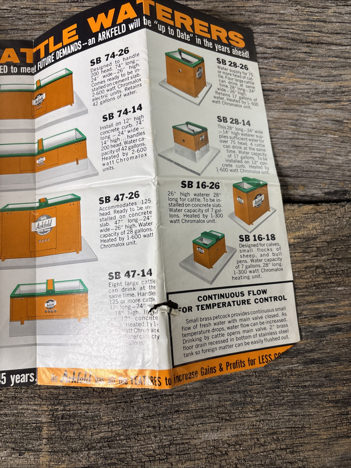 Arkfeld Livestock Waterer Norfolk Nebraska Brochure Farm Ranch Advertising