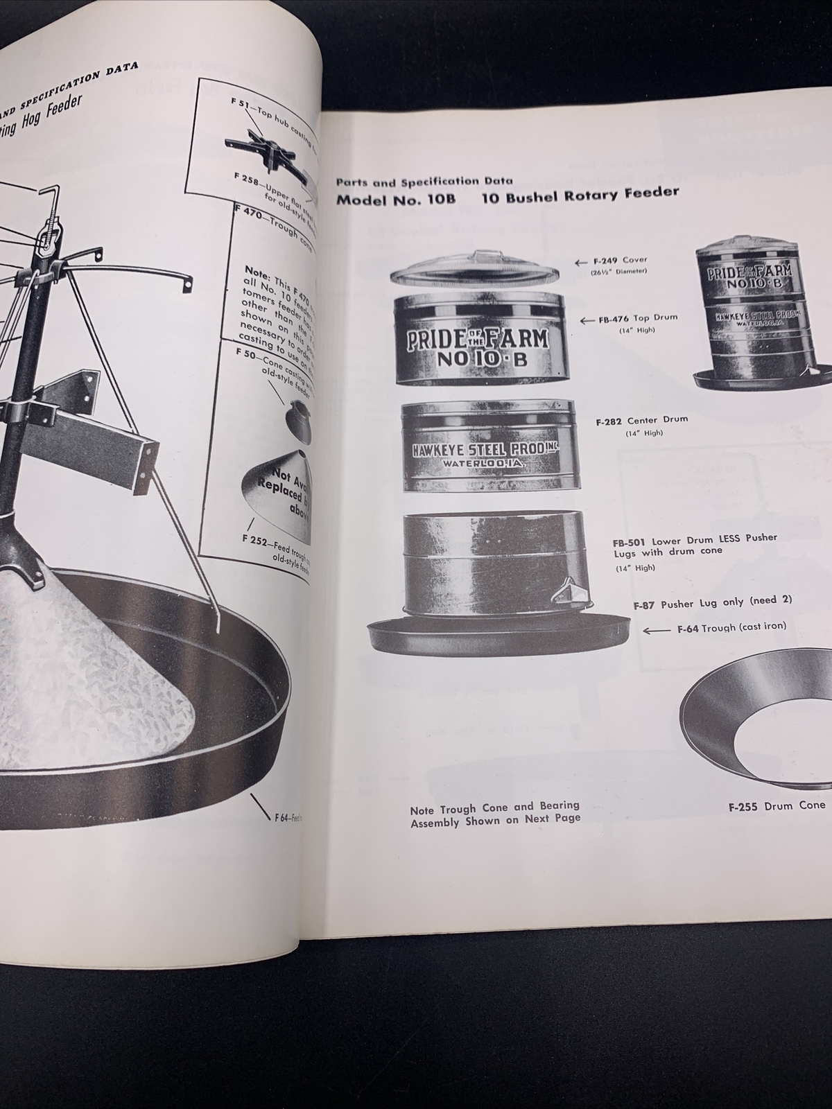 1960’s Hawkeye Steel Prod. Pride Of The Farm Repair Parts Catalog Waterloo Iowa
