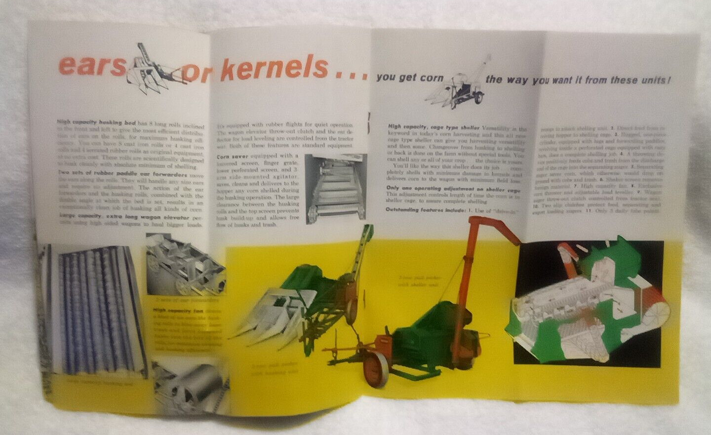 New Idea Two-Row Pull Type Corn Pickers Vintage 1963 Advertising Farm Brochure