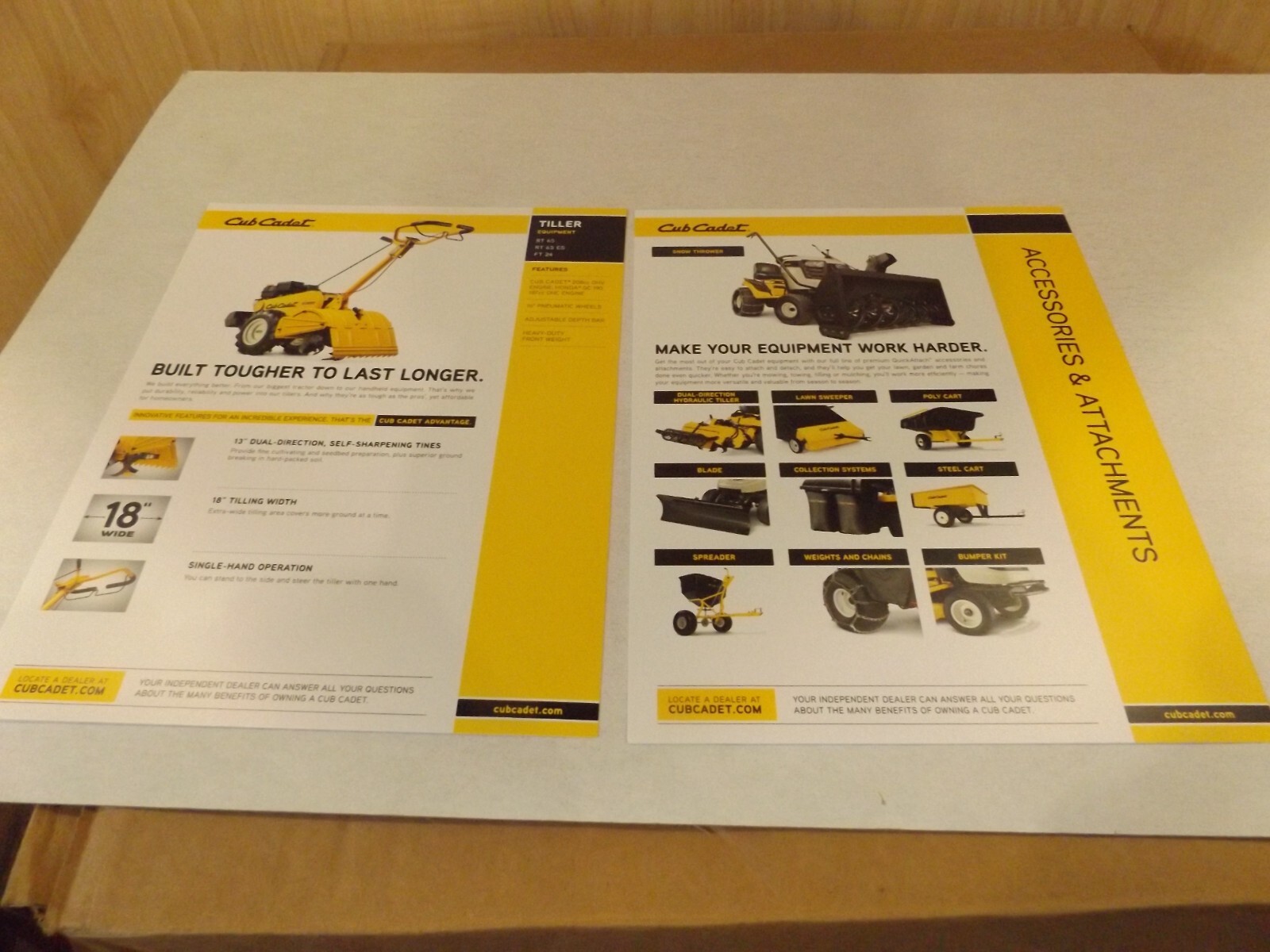 CUB CADET 11-Pieces lawn & Garden Tractors & Equipment. 2010-2011