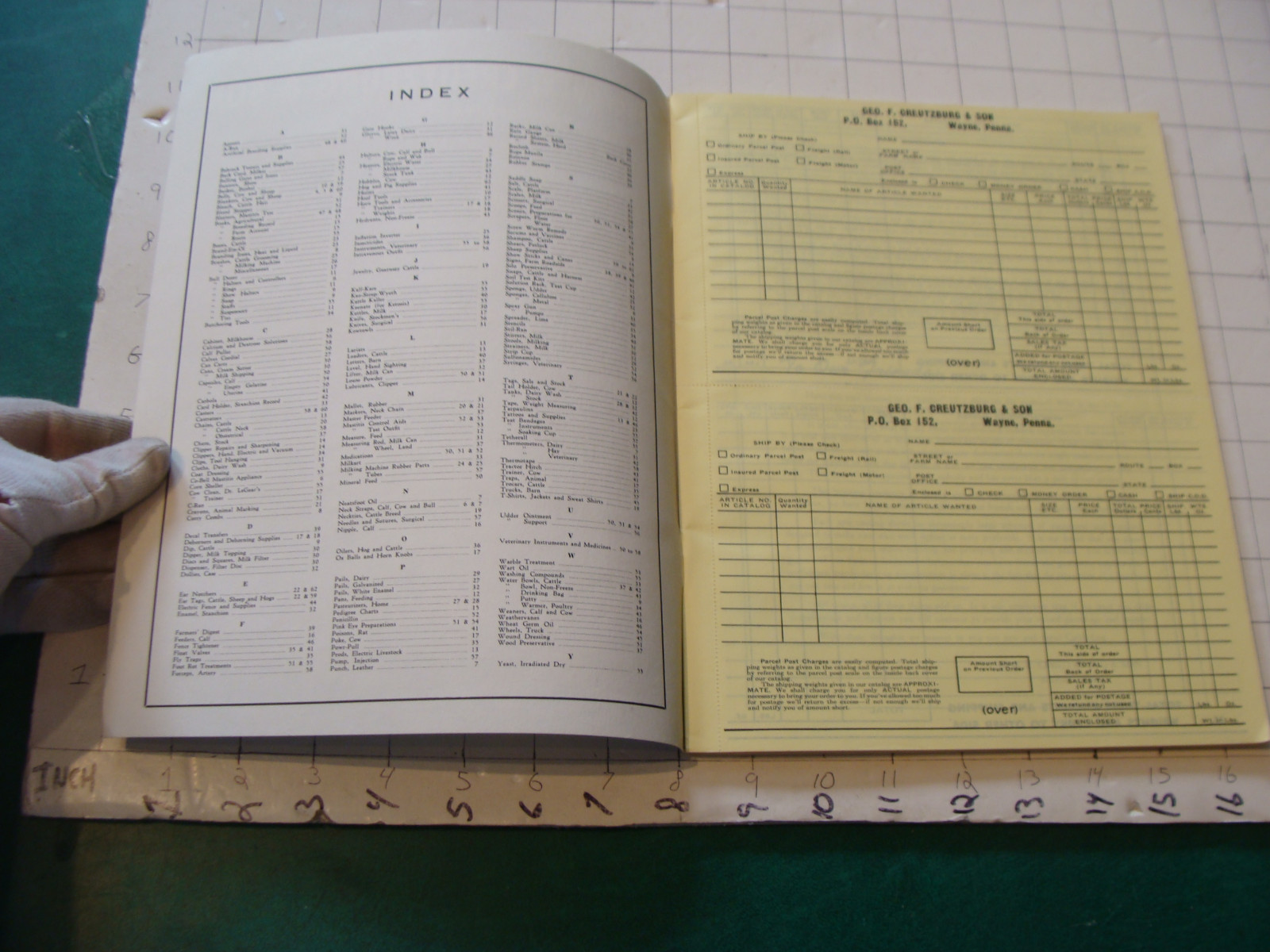 vintage Catalog: GEORGE F. CREUTZBURG & SON 1954 winter cattle-log #32 FARM STUF