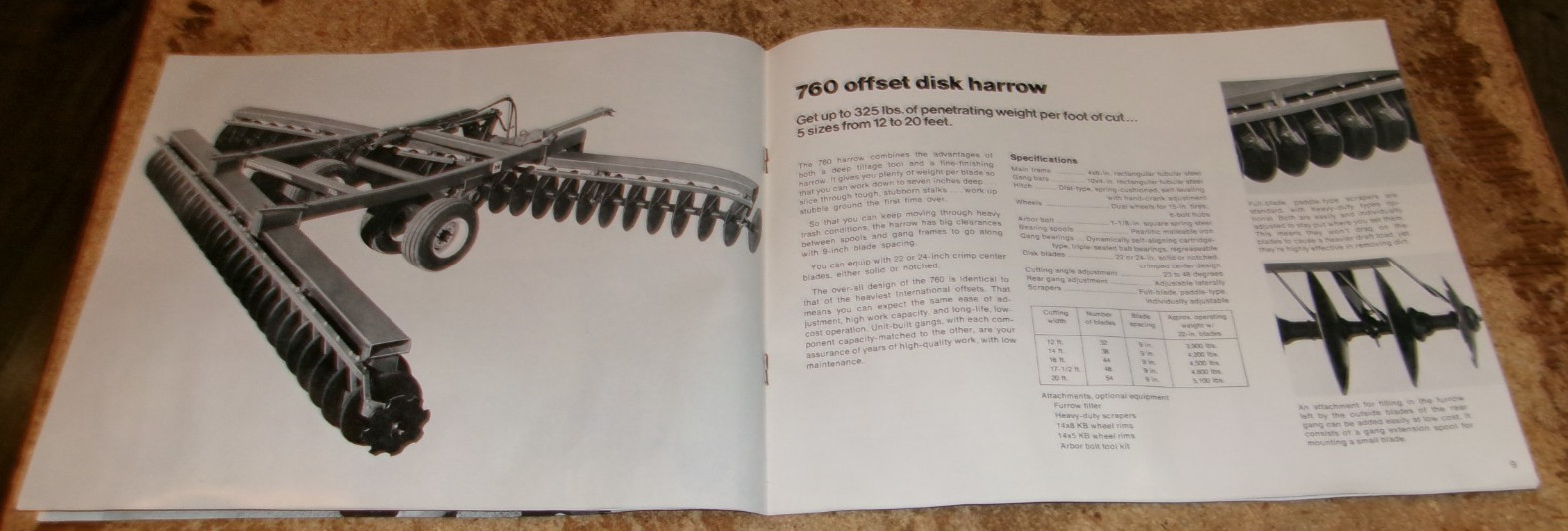 1970’s international offset disk harrows brochure see description good used
