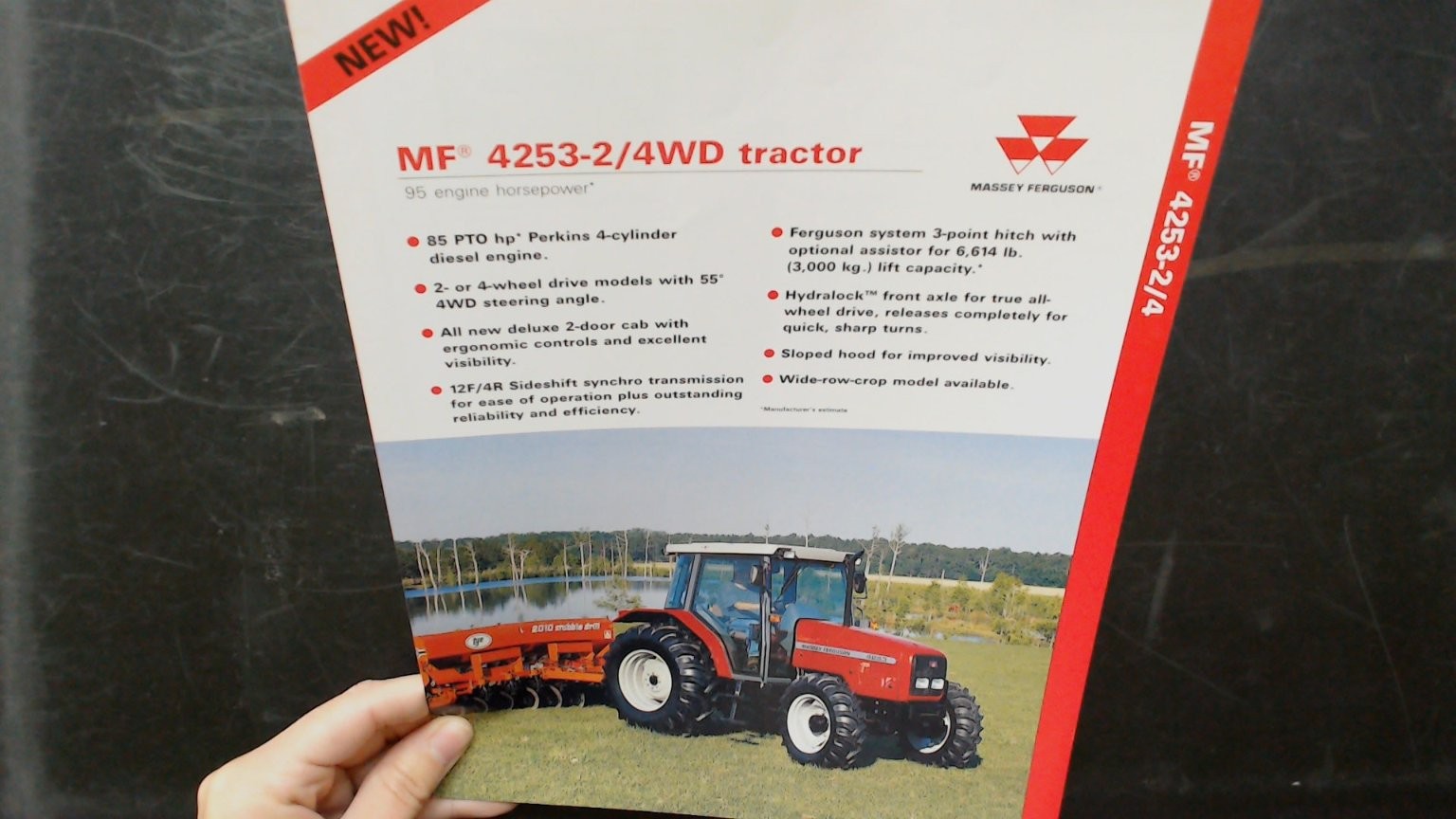 Massey Ferguson MF 4253-2/4WD Tractor Vintage Brochure Red White