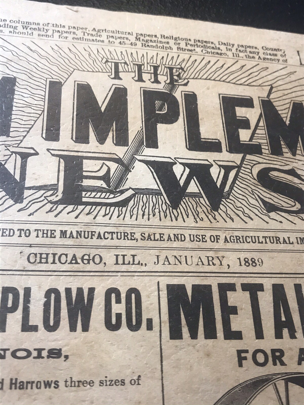 1889 Forest City Machine Works Implement Farm Advertising – Cleveland – Ohio