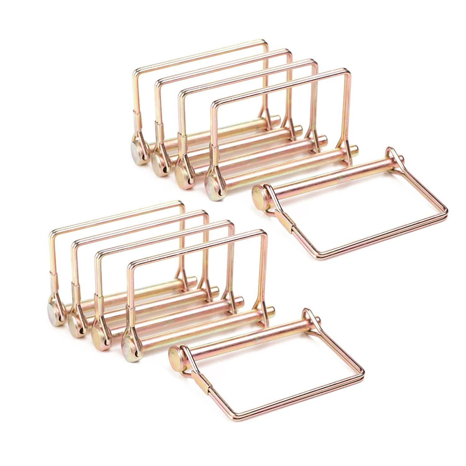 10 Pack 1/4X4 Inch Trailer Coupler Pin Heavy Duty Wire Lock Pin PTO Shaft Lockin
