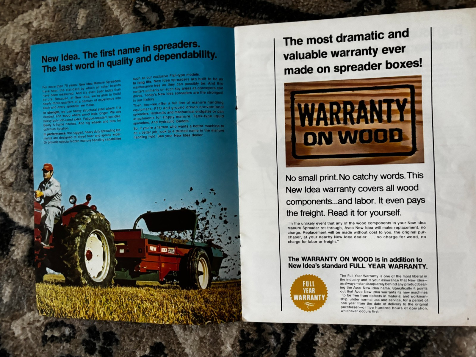 New Idea Manure Spreader For 1972 Brochure DCPA26