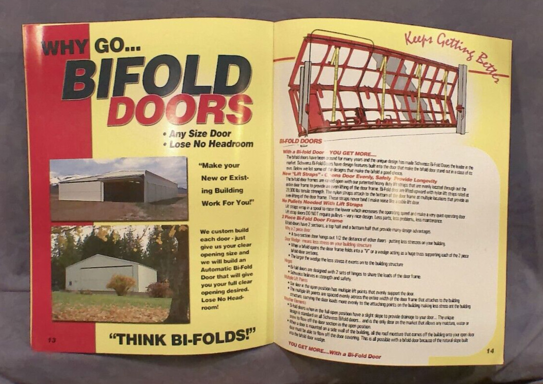 Schweiss Hydraulic Doors for Hangers, Farm Shops Sales Brochure