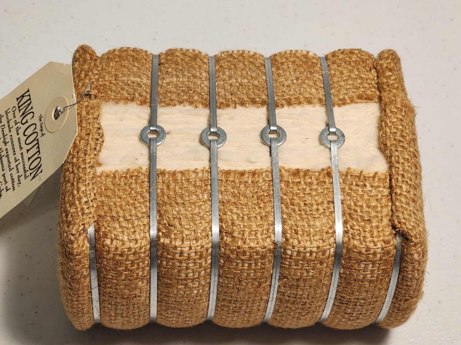 VTG Texas Mini Cotton Bale Souvenir 5″ Nautical Archaeology Program & TEXAS A&M