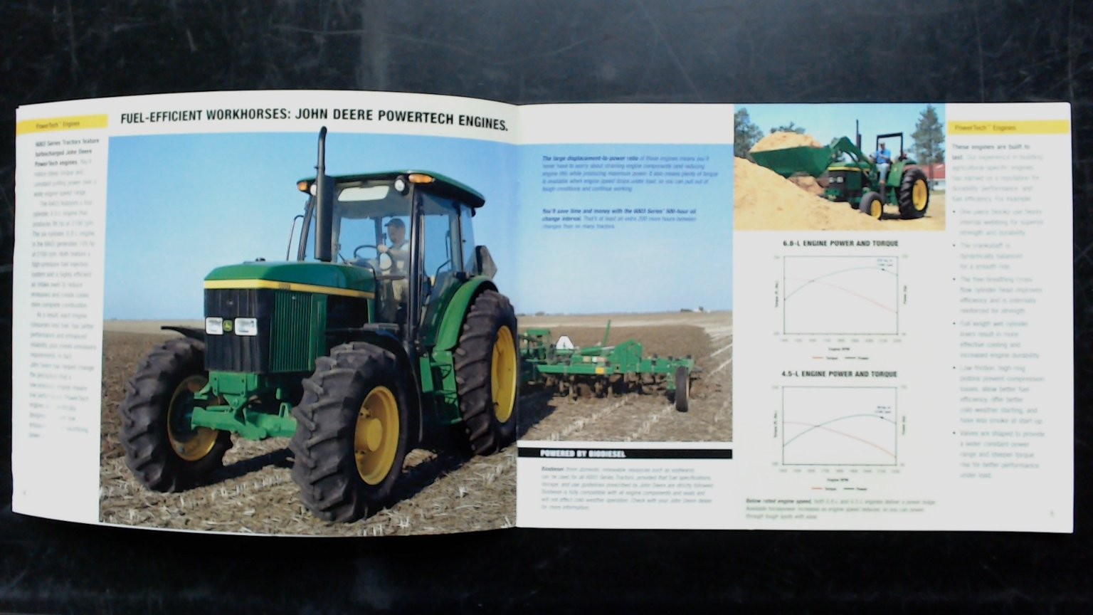 John Deere 6003 Series Brochure 85-95 HP Tractors Agriculture Collectible