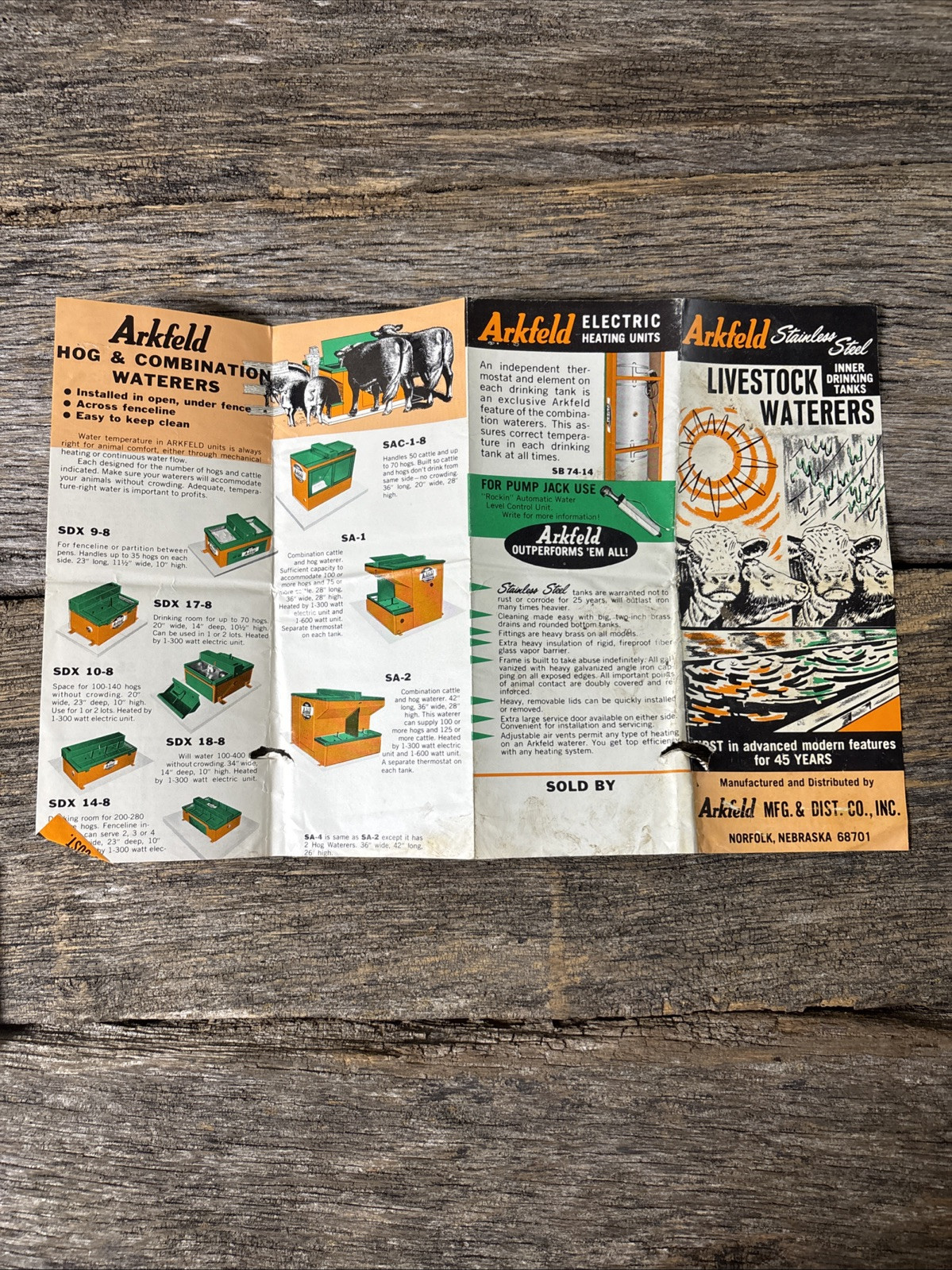 Arkfeld Livestock Waterer Norfolk Nebraska Brochure Farm Ranch Advertising