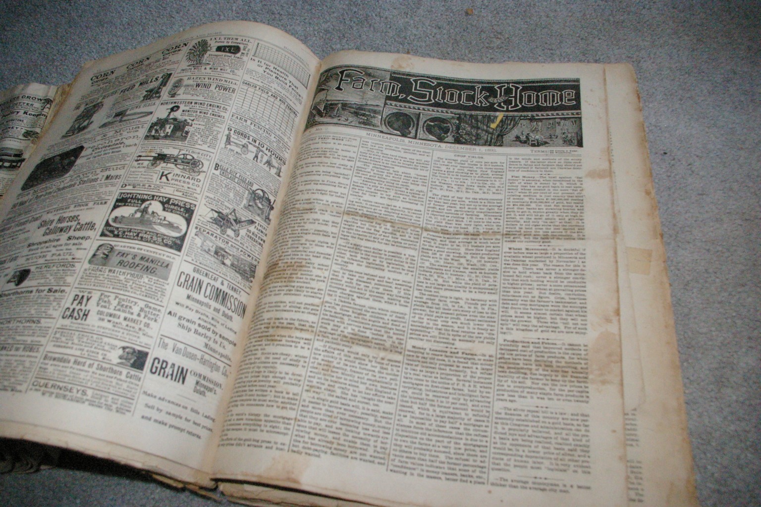 112 ISSUES 1892-1895 & 1899-1900 Farm Stock & Home Publication Great Reading!
