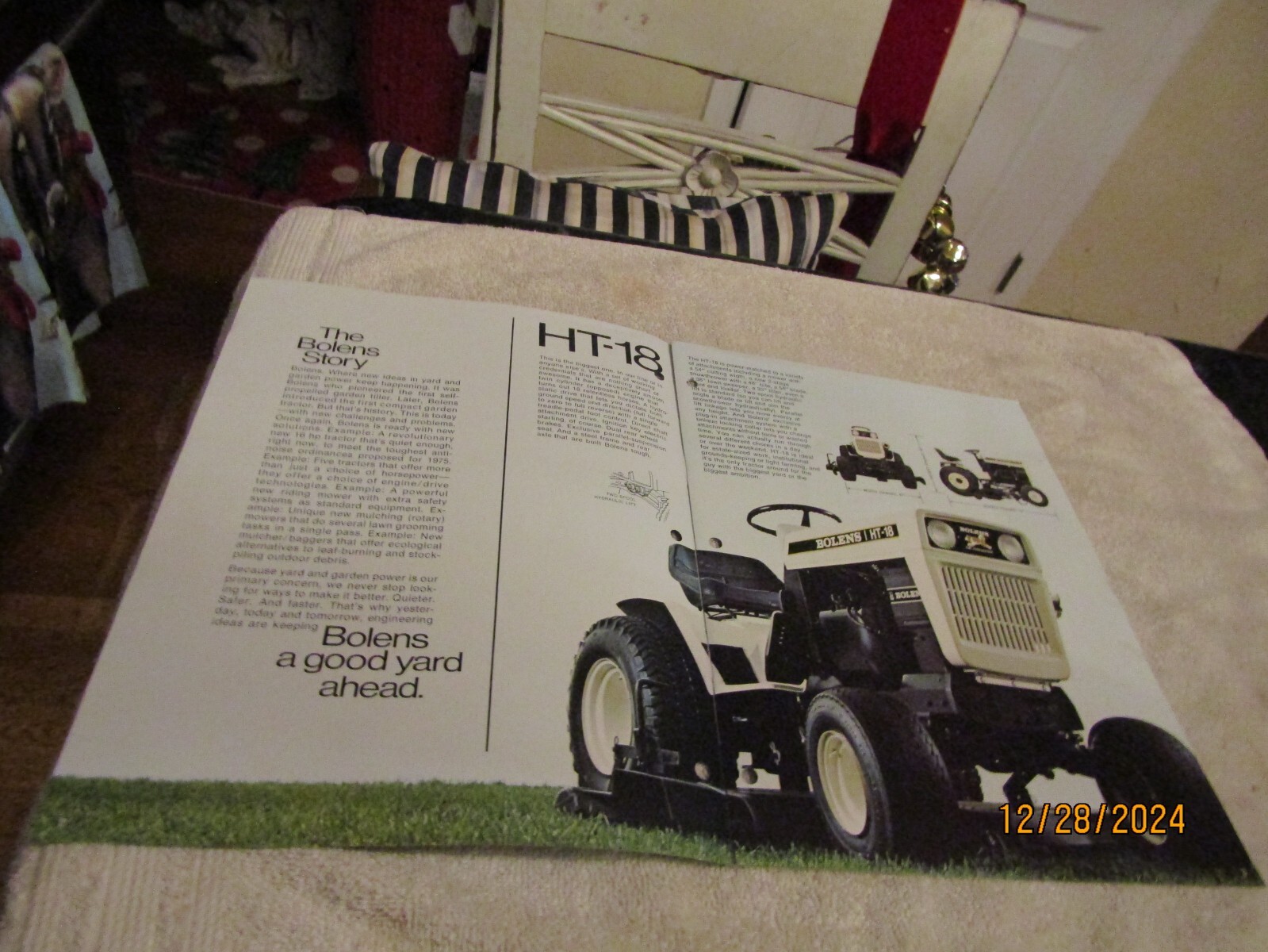 Vintage Bolens Sales Brochure Lawn & Garden Tractors Attachments Accessories ’75