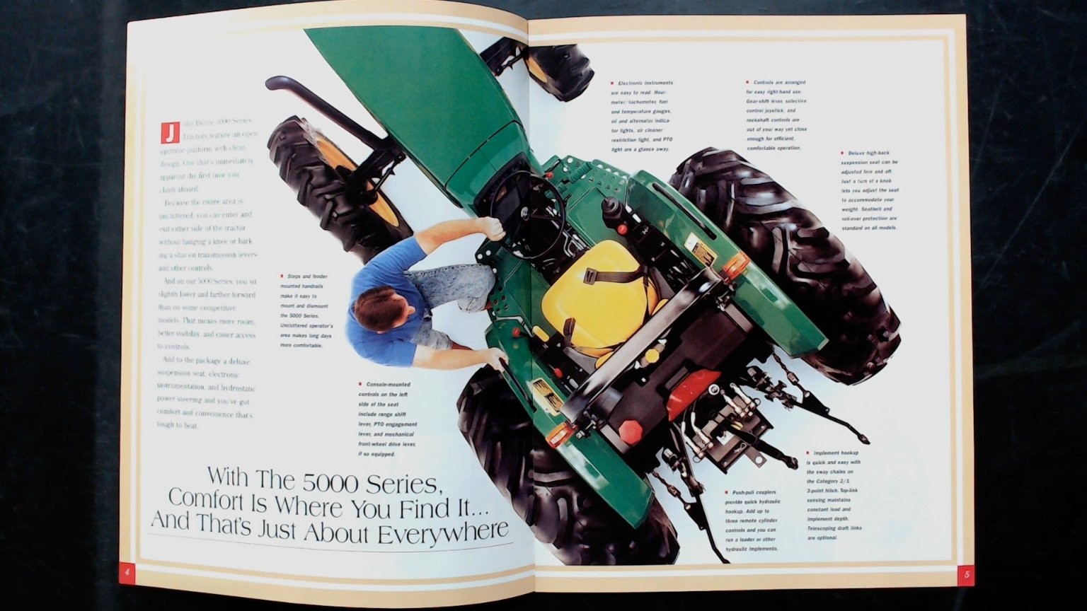 John Deere Utility Tractors Brochure 5000 Series Vintage 1995
