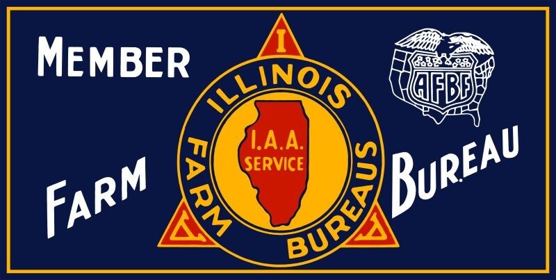Member, Illinois Farm Bureau NEW Metal Sign 18″x36″ USA STEEL XL Size 8 lbs