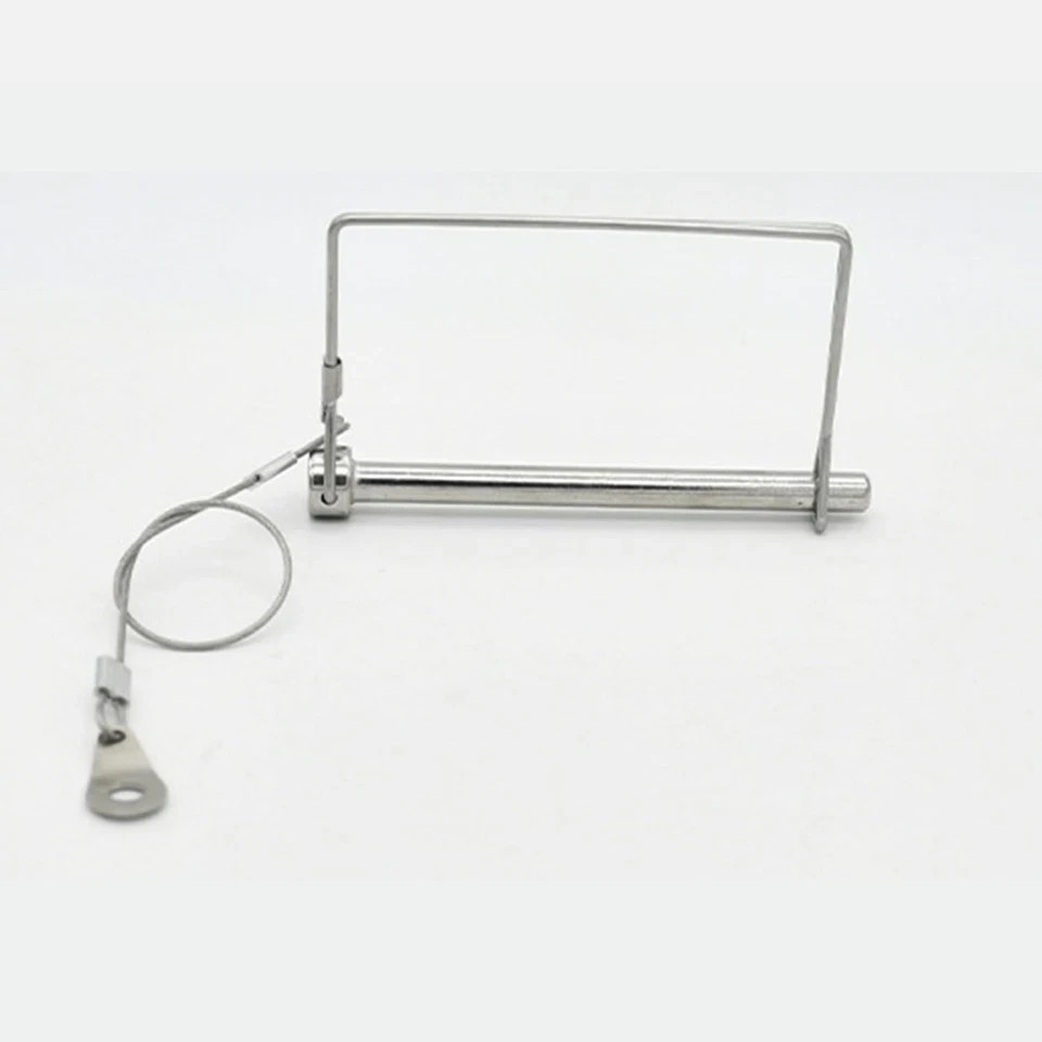 2 Pack 1/4″x4″ Trailer Coupler Pin with Anti-Loss Cable, Square Wire Lock Pin fo