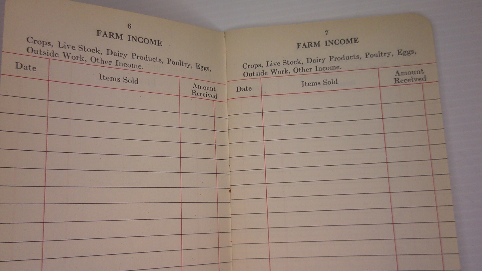 E.L. Norman auctioneer Williamsfield, Il. Farmer’s income tax record 1943 book