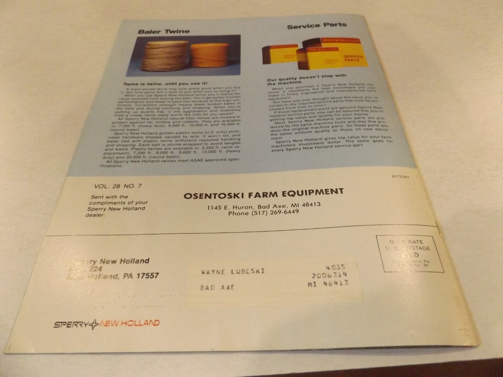 1983 SPERRY NEW HOLLAND EQUIPMENT BUYER’S GUIDE , LIT # 6175161