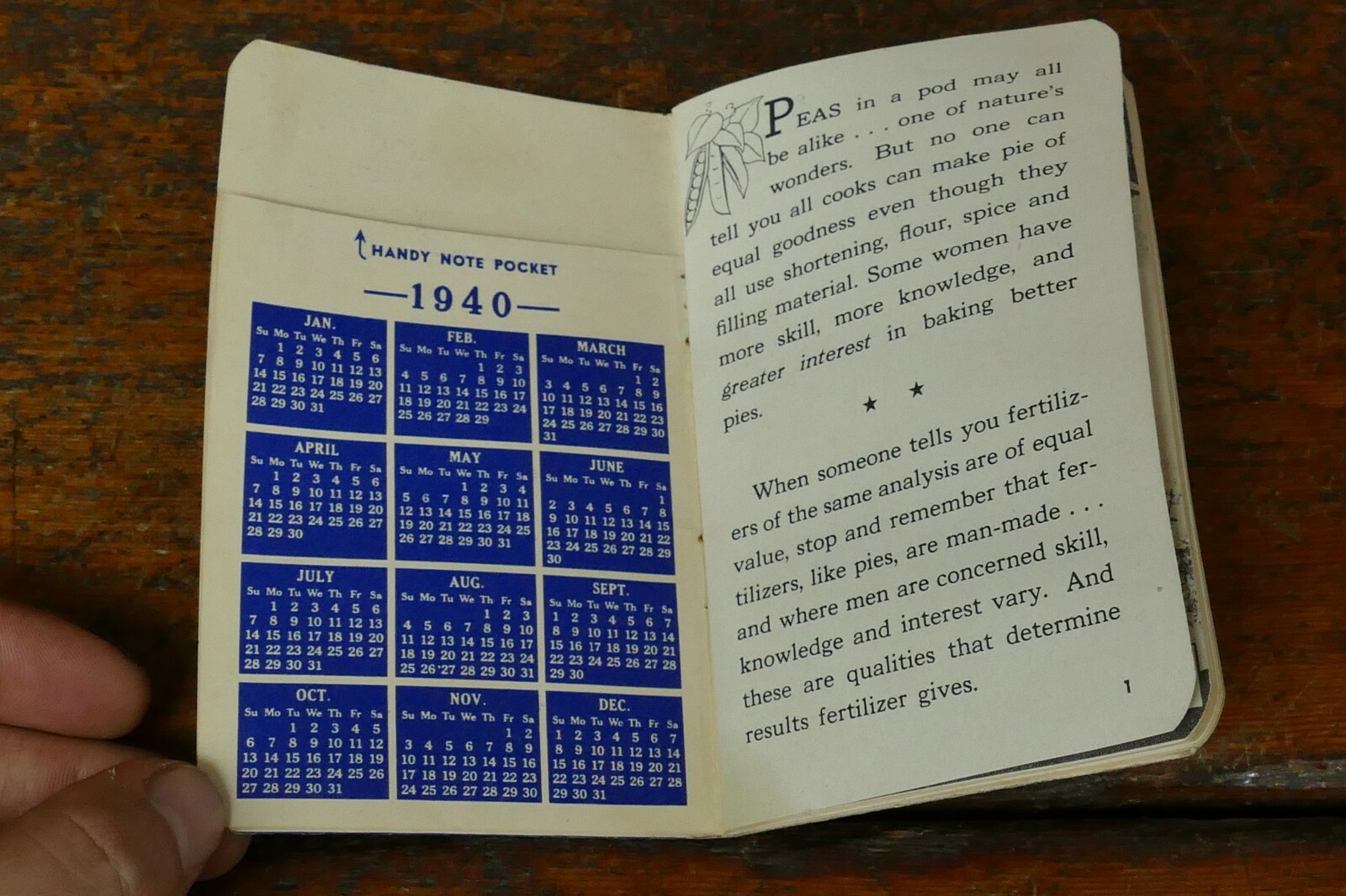 Vintage 1940 Swift’s Red Steer Brand Fertilizers Advertising Memo Book Notepad