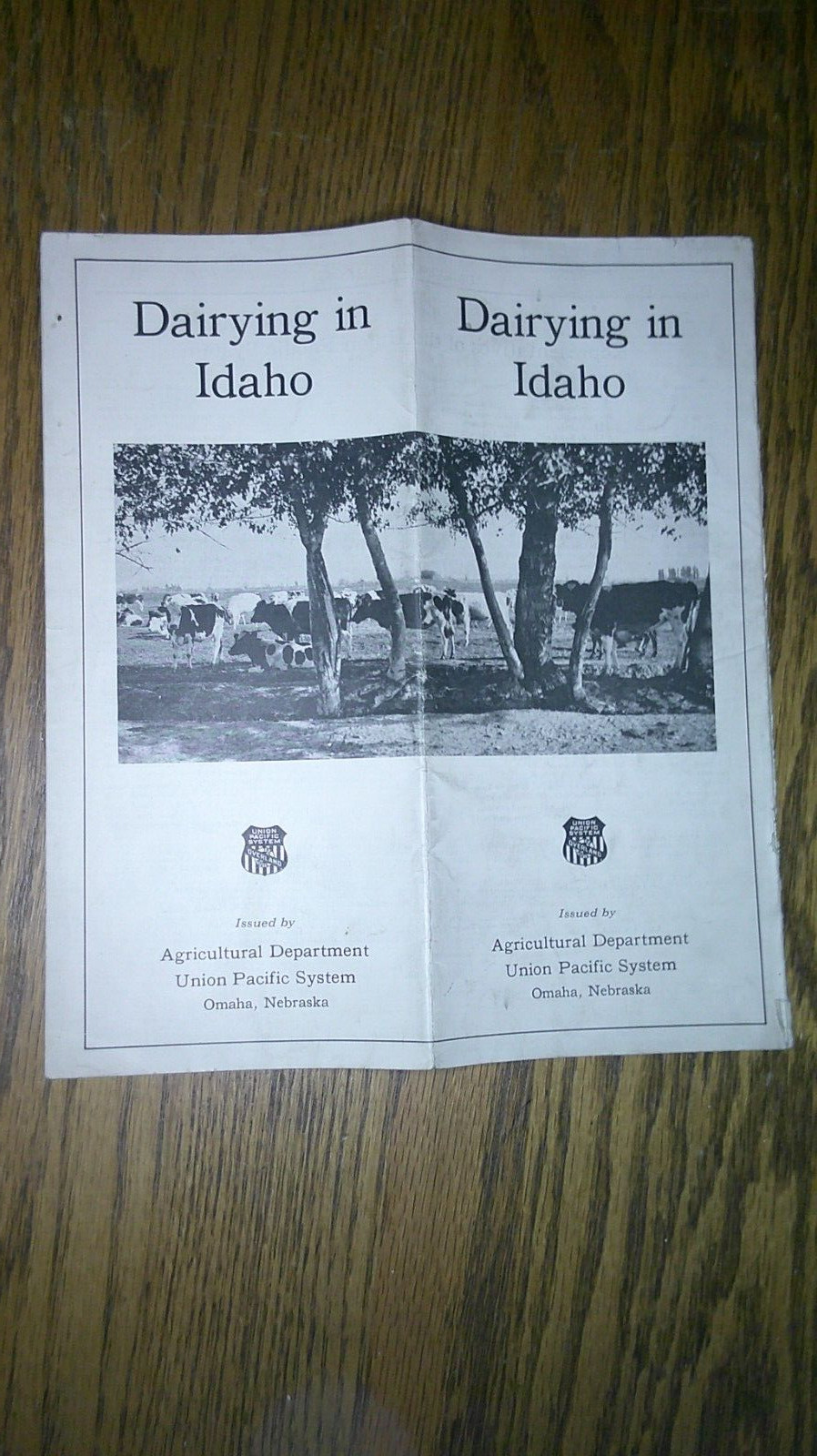 vintage pamphlet for Dairy farming in Idaho for the year 1922 Union Pacific 7C