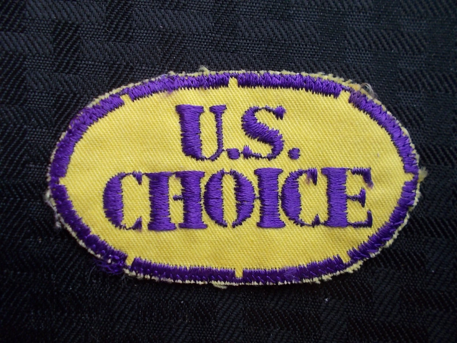U.S. CHOICE Vintage Patch 2″X3″ oval shape #261 -RARE LOW PRICE-