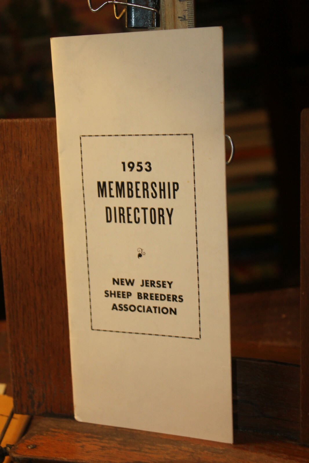 Vintage 1953 New Jersey Sheep Breeders’ Association Membership Directory