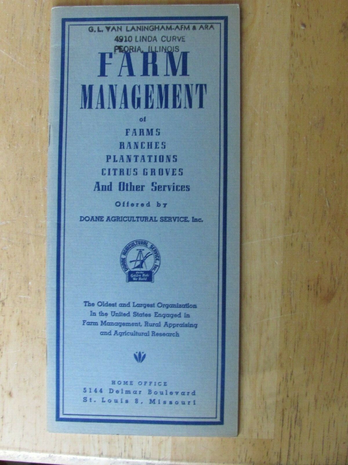 1950’S ADVERTISING DOANE AGRICULTURE SERVICE BROCHURE FARM RANCH PLANTATIONS