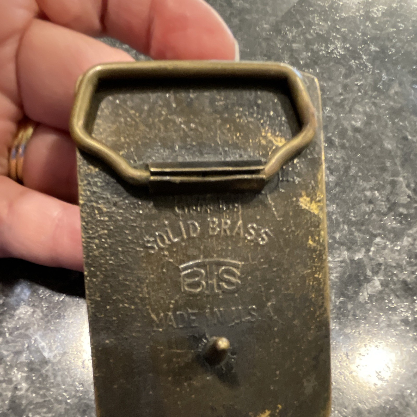 70’s ABS “Beefing Up for Tomorrow” Solid Brass Gold Belt Buckle AgricultureTheme