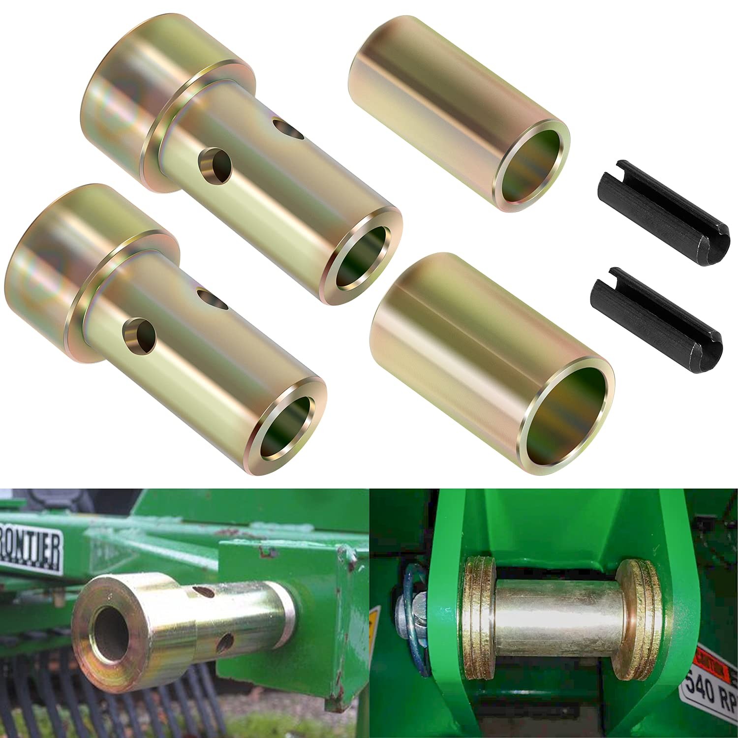 Cat 1 Quick Hitch Bushing Kit 3Point Tractor Implements 2 Pins 2 Bushings