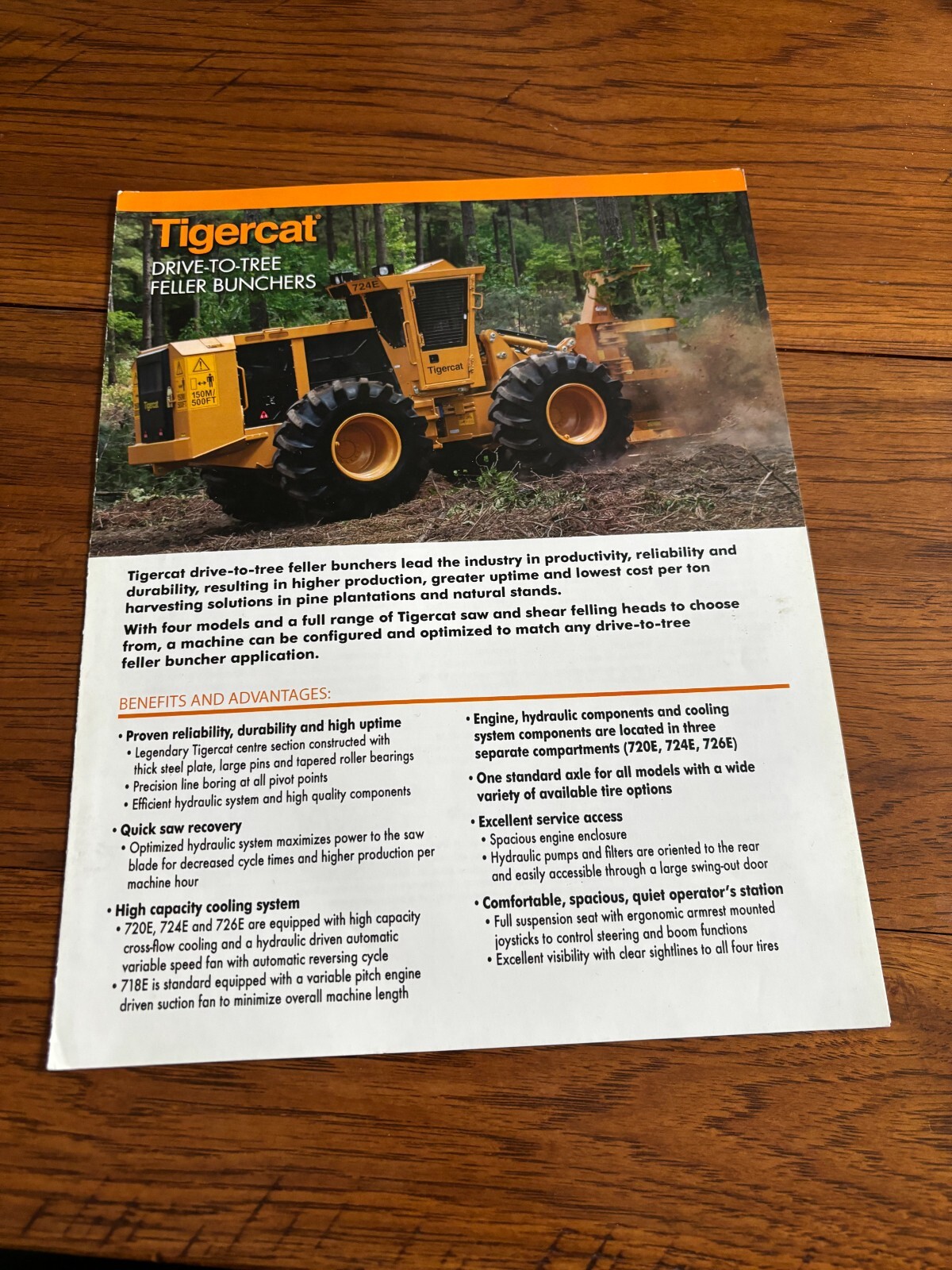 Tigercat 720E 724E 726E Feller Buncher Brochure FCCA24