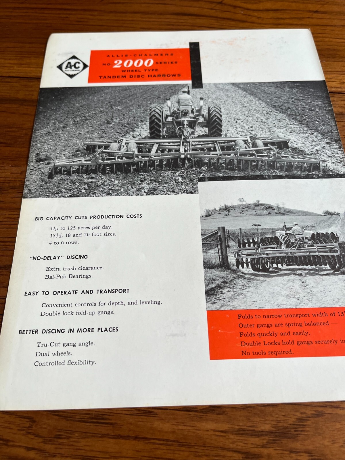 Allis Chalmers Tandem Disk Harrow For 1967 Brochure AMIL21