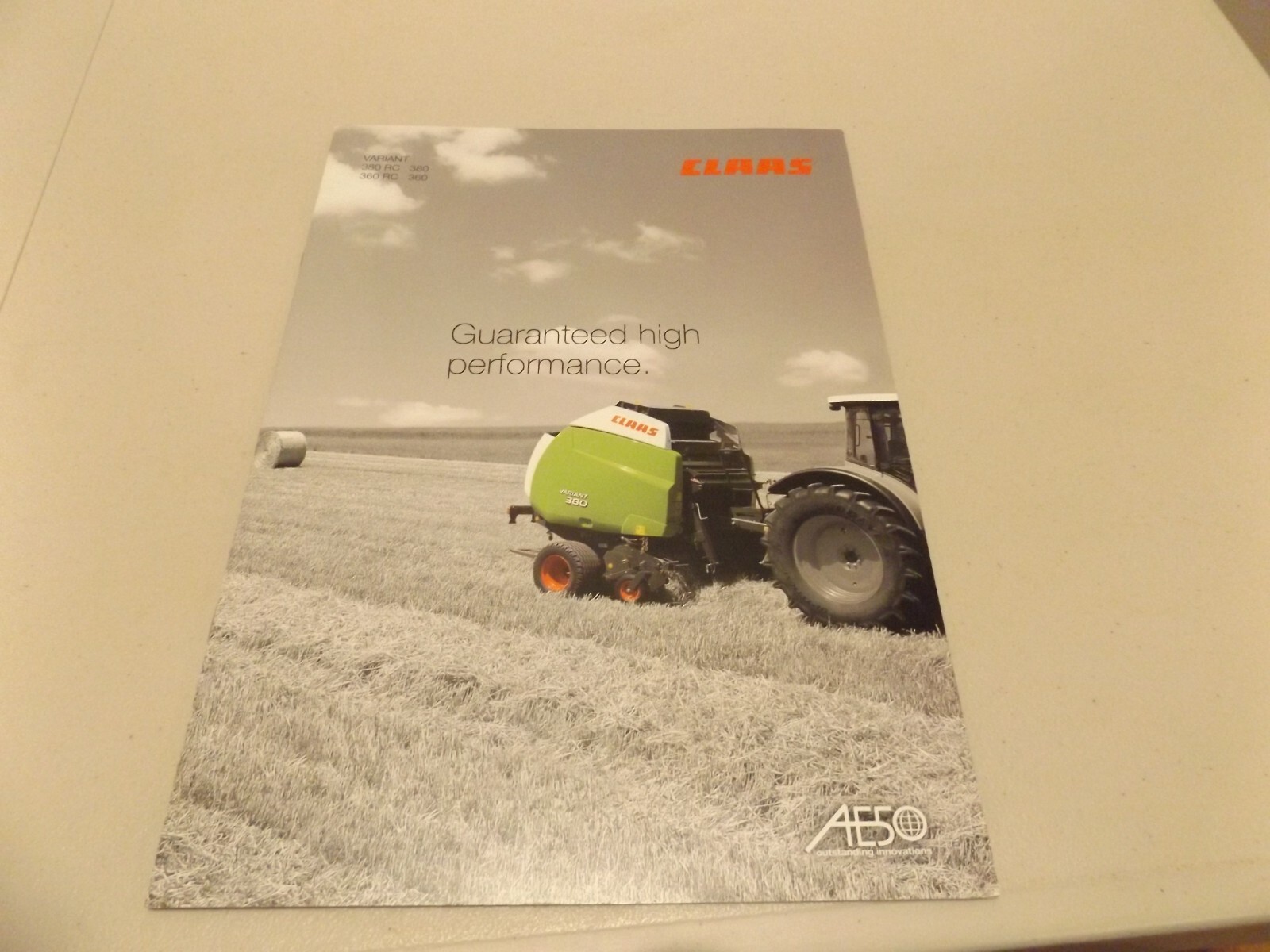 CLAAS VARIANT 380 RC, 380, 360 RC, 360, LIT # COA 02/10