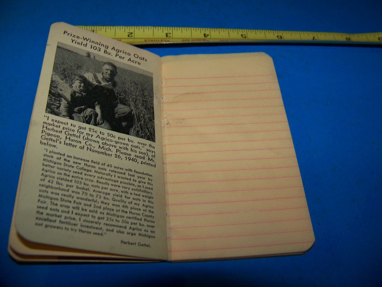 Agrico Fertilizer “Daily Reminder” Memo Booklet Vintage 1941