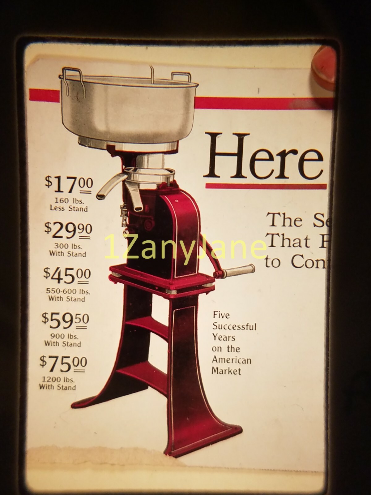 AC2311 35mm Slide of an Allis-Chalmers from MEDIA ARCHIVES AD FOR VARIOUS STAND