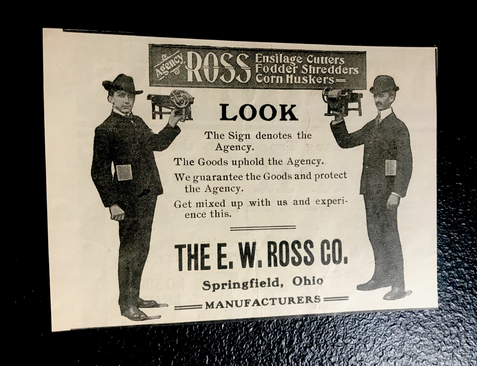 1902 Ross Ensilage Cutter Farm Advertising – Springfield – Ohio