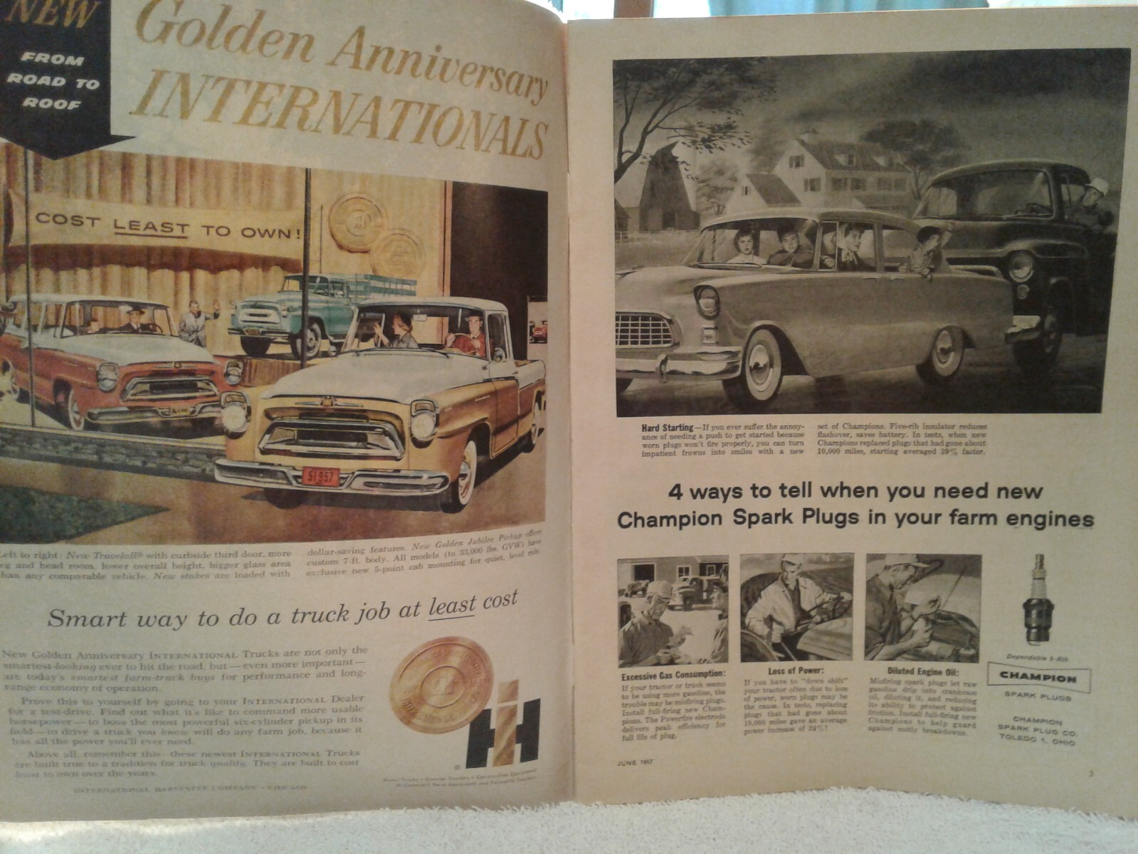 June 1957 FARM & RANCH mag SOUTHERN AGRICULTURIST adver DIXIE EDITION cars IH