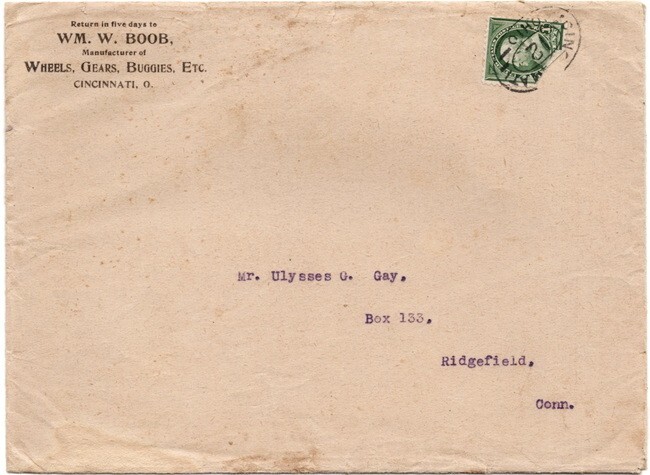 1890’s Wm. W. Boob, Mfg of Wheels, Gears, Buggies/Flyers, Add Sheets, Catalog 17